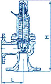  Клапан предохранительный малоподъемный пружинный 17с12нж DN50