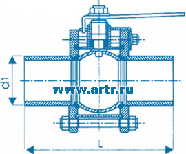 Кран шаровой 11с67п под приварку